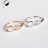 S925 Sterling Silver Shell Designers Openings Rose Gold Color Women Ring Fresh EURO Style Hot Selling Female New Party Rings