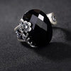 S925 Sterling Sliver High-end Fashion Crystal Ring Various Colors for Women Fine Jewelry