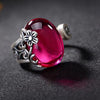 S925 Sterling Sliver High-end Fashion Crystal Ring Various Colors for Women Fine Jewelry