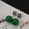 S925 Sterling Sliver High-end Women Drop Earring Jewelry Vintage Fashion Roses and Beads Inlaid Earring Best Gift for Lady