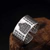 S925 Sterling Sliver Vintage Fashion Buddha Ring for Men and Women Thai Silver Open Ring
