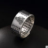 S925 Sterling Sliver Vintage Fashion Buddha Ring for Men and Women Thai Silver Open Ring