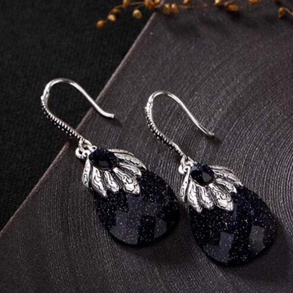 S925 Sterling Sliver Vintage Women Drop Earrings High-end Fashion Wild Clouds Drop Inlaid Earrings for Lady Best Jewelry Gift