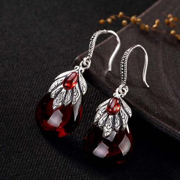 S925 Sterling Sliver Vintage Women Drop Earrings High-end Fashion Wild Clouds Drop Inlaid Earrings for Lady Best Jewelry Gift