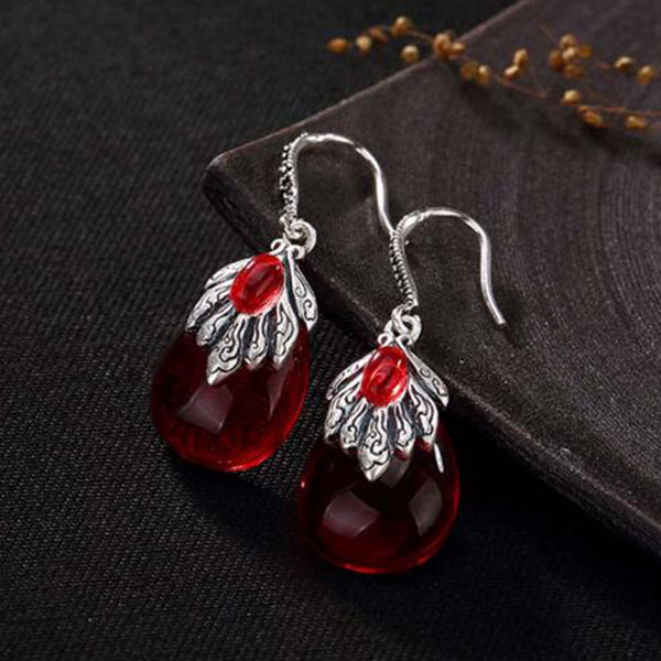 S925 Sterling Sliver Vintage Women Drop Earrings High-end Fashion Wild Clouds Drop Inlaid Earrings for Lady Best Jewelry Gift
