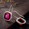 S925 Sterling Sliver Women Earrings Fashion Unique Simple Square Earrings for Women