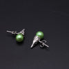 S925 Sterling silver Sweet tube round pearl earring customized multicolor pearl earring for children christmas gift