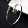 S925 pure silver natural and Tian Biyu lotus lotus seed retro opens the high-end silver female Bracelet  .