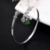 S925 pure silver natural and Tian Biyu lotus lotus seed retro opens the high-end silver female Bracelet  .