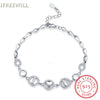 S925 silver woman Bracelet romantic letter I LOVE YOU link chain European Fashion and fine Jewelry Lovers gift