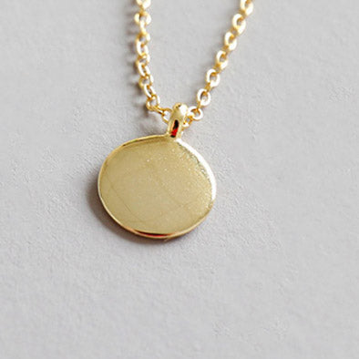 S925 sterling silver CHIC necklace minimalist geometric small round necklace chain