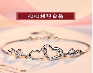 S925 sterling silver bracelet female Korean version of the simple personality student couple bracelet