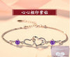 S925 sterling silver bracelet female Korean version of the simple personality student couple bracelet