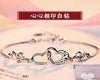 S925 sterling silver bracelet female Korean version of the simple personality student couple bracelet