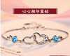 S925 sterling silver bracelet female Korean version of the simple personality student couple bracelet