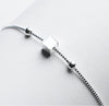 S925 sterling silver simple geometric brushed square bracelet temperament bracelet GB08