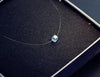 S925 transparent fishline Necklace female clavicle chain invisible zircon Mermaid Bone Pendant neck chain simple necklace
