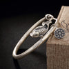 S990, Pure Silver, Folk Style, Carp, Lotus Flower, And Personalized, Old Silver Sterling Silver Bracelet Bracelet.