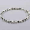 S990 Sterling Silver Beads Bracelets for Women Girls Friends Bracelete Jewelry Pulseira Feminina Pulseras Mujer Bijoux 4MM