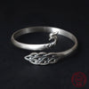 S999 Sterling Silver Bracelets Women Elegant Peacock Bangles Wristband Animal Opal Vintage Crystals Bracelets Fine Jewelry YB8