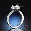 925 Sterling silver classic shining Crystal Rings for women Adjustable party wedding Jewelry Christmas gift