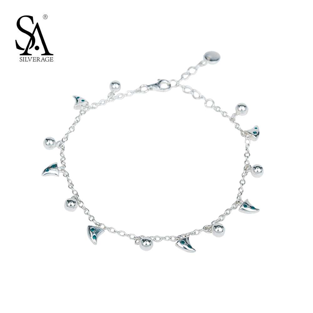 100% 925 Sterling Silver Chains Bracelets for Women 2020 Trendy New Charms Bracelets & Bangles Fine Jewelry