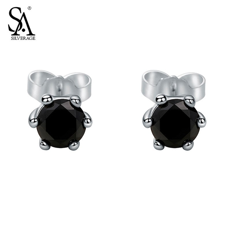 925 Silver Earring Round Stud Earrings With Aventurine Sterling Silver Fine Jewelry For Women Party Gift Accessory