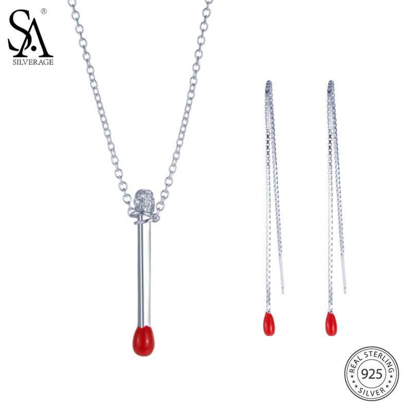 925 Sterling Jewelry Sets For Women 2020 Time-limited Sale Joyas Necklaces Pendants Drop Earrings Fine Necklace