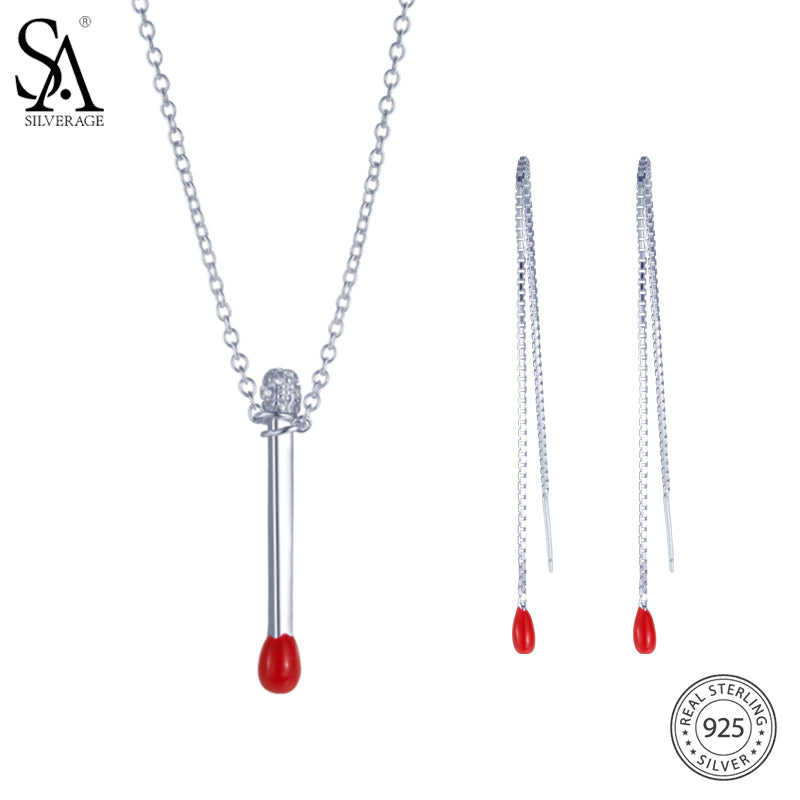 925 Sterling Jewelry Sets For Women 2020 Time-limited Sale Joyas Necklaces Pendants Drop Earrings Fine Necklace