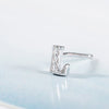 925 Sterling Silver 24 letters/1 piece Cubic Zirconia Stud Earrings For Women Fine Jewelry Silver 925 Earring
