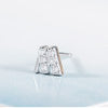 925 Sterling Silver 24 letters/1 piece Cubic Zirconia Stud Earrings For Women Fine Jewelry Silver 925 Earring
