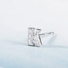 925 Sterling Silver 24 letters/1 piece Cubic Zirconia Stud Earrings For Women Fine Jewelry Silver 925 Earring