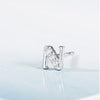 925 Sterling Silver 24 letters/1 piece Cubic Zirconia Stud Earrings For Women Fine Jewelry Silver 925 Earring