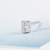 925 Sterling Silver 24 letters/1 piece Cubic Zirconia Stud Earrings For Women Fine Jewelry Silver 925 Earring