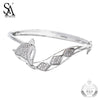 925 Sterling Silver Bangles Women Fashion Style Fox Bangle Bracelet Pure Silver Jewelry Party Gift