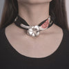 925 Sterling Silver Choker Necklace Floral Chocker Necklaces Fine Jewelry For Women collier femme 18.7g/44mm*44mm