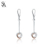 925 Sterling Silver Drop Earrings Knot For Female Women Sterling Silver Jewelry Earrings 2020 Best Gift