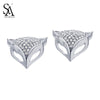 925 Sterling Silver Fox Stud Earrings Daughter & Mom Stud Earrings S925 Fine Jewelry Women Accessories