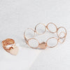 925 Sterling Silver Heart Folding Rings & Bracelets for Woman Three Colors 925 Silver Bracelets Multifunction Rings