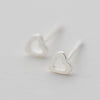 925 Sterling Silver Hexagon Heart Stud Earrings For Women Fine Jewelry Trendy Party Brushed Earring 2020