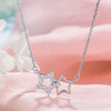 925 Sterling Silver Moon Star Pendant Necklaces For Women AAA Zirconia Chokers Necklaces Fine Jewelry Silver Choker