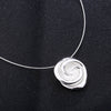 925 Sterling Silver Rose Choker Necklaces for Women Flower Big Pendant Necklaces 925 Silver Chokers Fine Jewelry