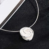 925 Sterling Silver Rose Choker Necklaces for Women Flower Big Pendant Necklaces 925 Silver Chokers Fine Jewelry