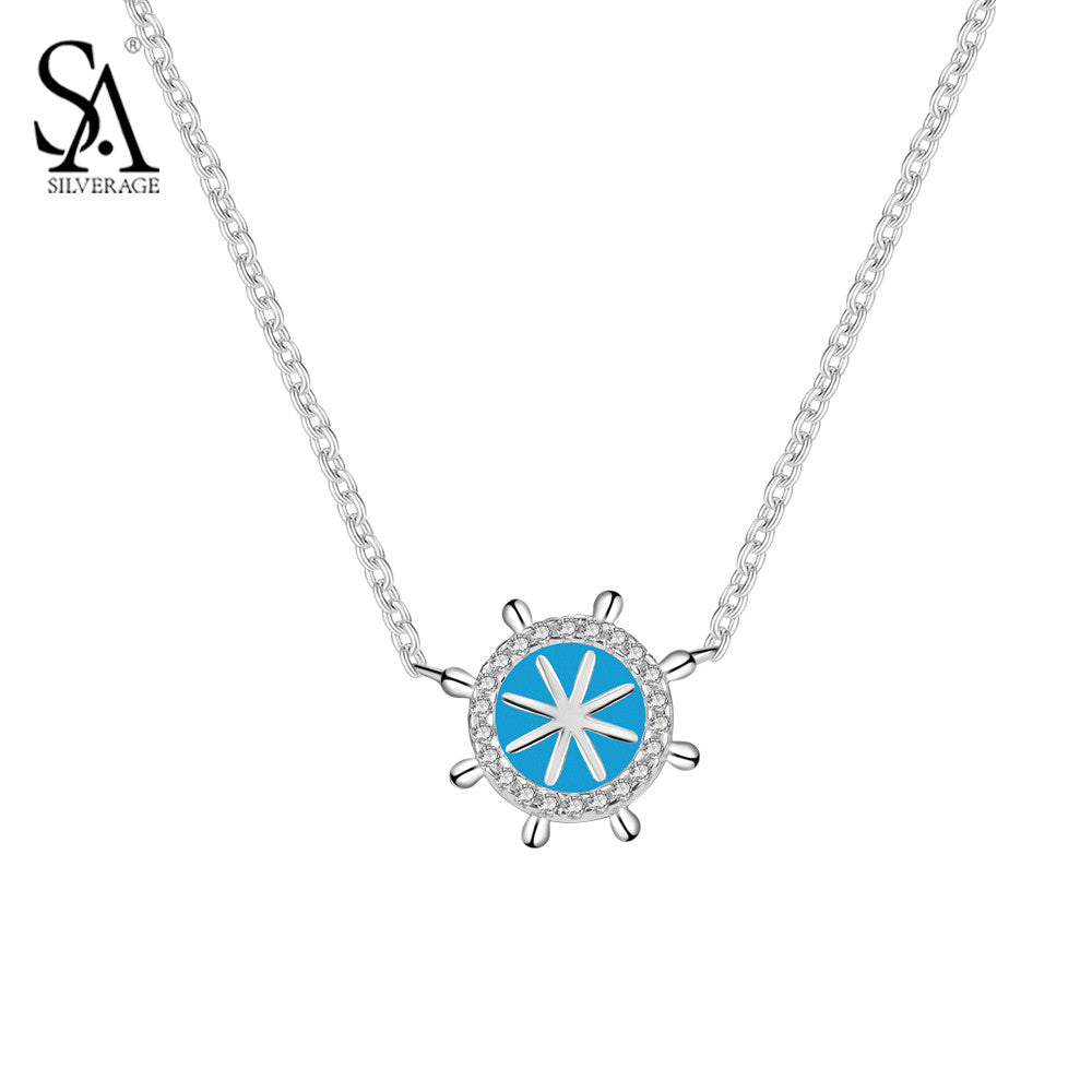 925 Sterling Silver Rudder Pendant Jewelry Women Fashion Necklaces & Pendants Jewelry Party Gift