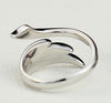 925 Sterling Silver Swan Wedding Rings For Lovers Fine Jewelry Trendy Party Resizable Ring 2020 New Arrivals