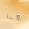925 Sterling Silver Twelve Constellations Stud Earrings Fine Jewelry for Women Asymmetry Earrings 2020 New Arrival