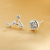 925 Sterling Silver Twelve Constellations Stud Earrings Fine Jewelry for Women Asymmetry Earrings 2020 New Arrival