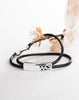 Bracelet Silver 925 Wax Leather Rope Engagement Bracelet For Couple Pure Silver Fine Jewelry Gift 2020