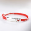 Bracelet Silver 925 Wax Leather Rope Engagement Bracelet For Couple Pure Silver Fine Jewelry Gift 2020