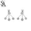 Earrings 925 Sterling Silver Fireworks Shape Stud Earrings Silver Jewelry For Women Accessory
